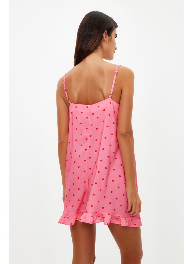 trendyol Pink Polka Dot Woven Jumpsuit THMSS21TU0140 - Image 3
