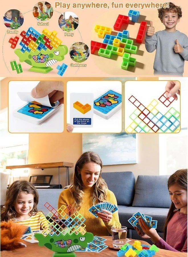 48-Piece Montessori Dinosaur Stacking Blocks—Educational Balance Building Blocks Toy, Perfect for Eid al-Fitr, Eid al-Adha, and Birthday Celebrations - Image 5