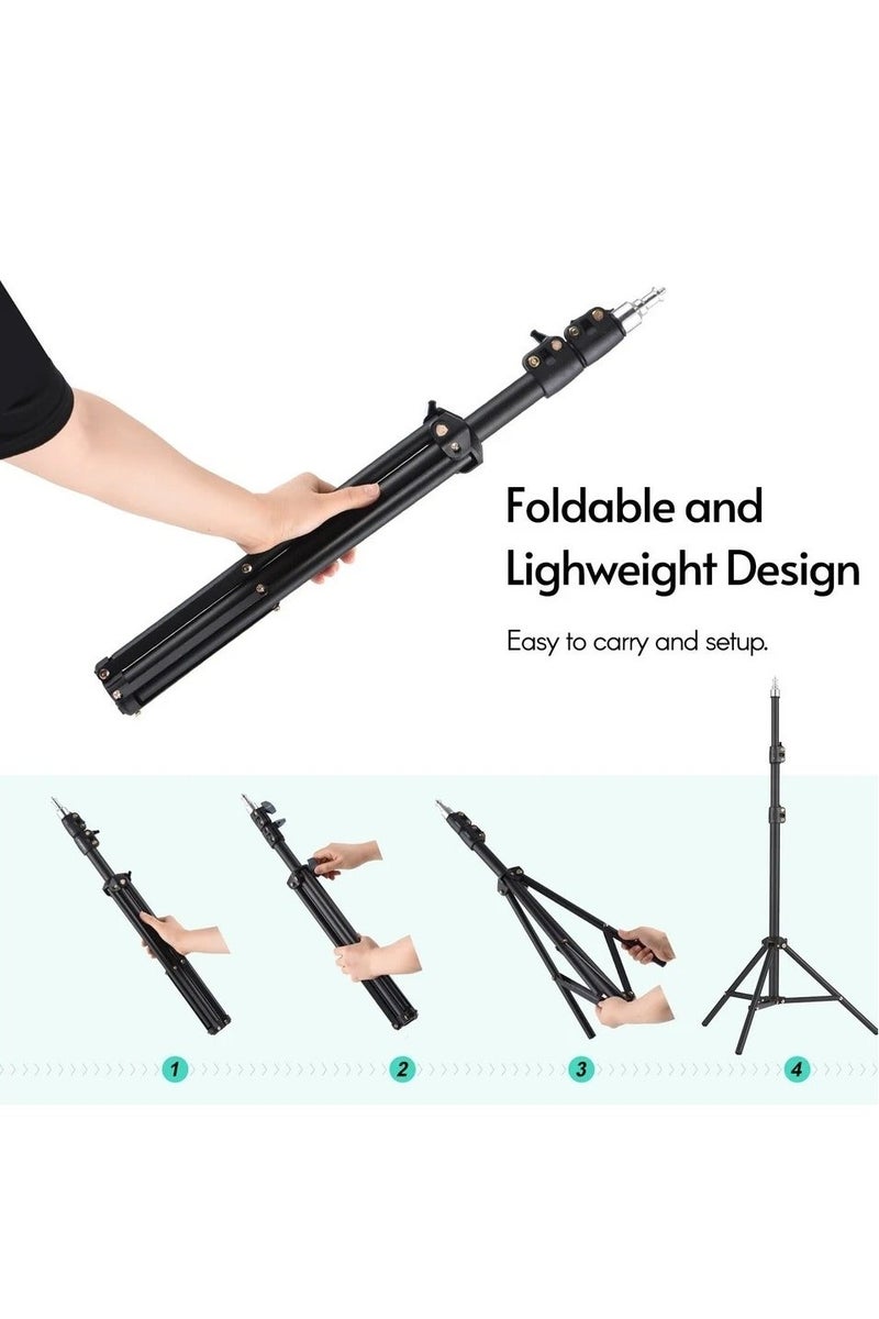 غرانفين طقم إضاءة صندوق إضاءة للتصوير الفوتوغرافي، 200 واط 3000 كلفن - 6500 كلفن لمبات درجة الحرارة 3 ألوان مع جهاز تحكم عن بعد، 1 * صندوق إضاءة 70 × 70 سم، 1 * حامل ثلاثي القوائم، 1 * حقيبة حمل لالتقاط صور المنتج - Image 5