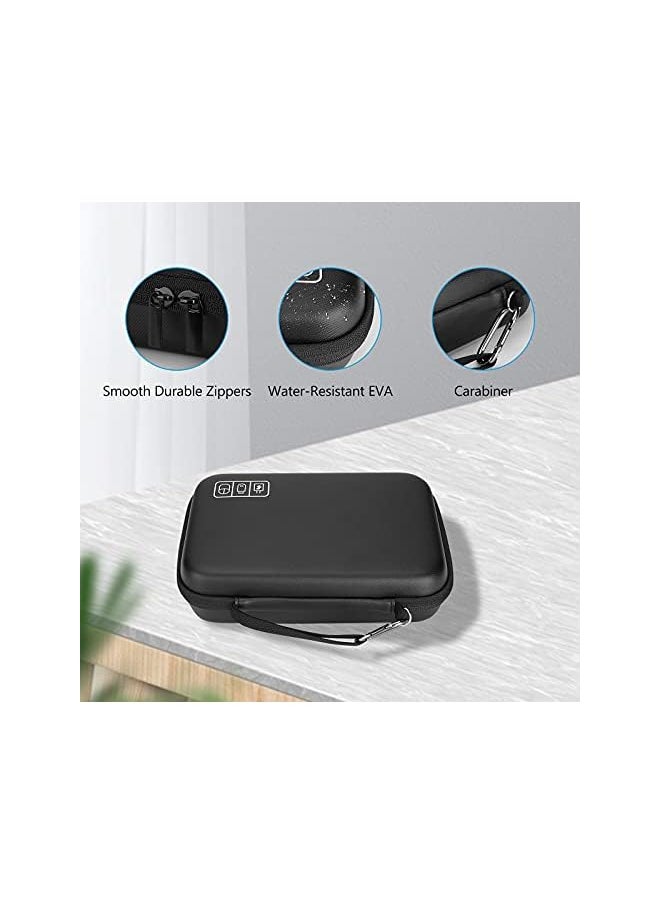 Procases - Hard Travel Electronic Organizer Case for MacBook Power Adapter Chargers Cables Power Bank Apple Magic Mouse Apple Pencil USB Flash Disk SD Card Small Portable Accessories Bag -Black - Image 1