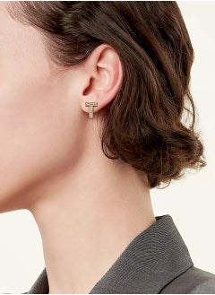 Tiffany & Co. Tiffany T T1 Half Pavé Diamond Huggie Earrings in Yellow Gold  - Image 2