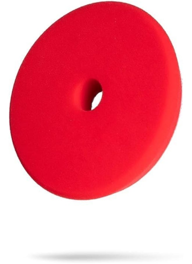 Premium Polisher Pads - Expertly Designed To Make Polishing And Paint Correction Easy And Quick - Color Coded To Match With Recommended Polishes. (Red Wax & Sealant Pad, 6.5")