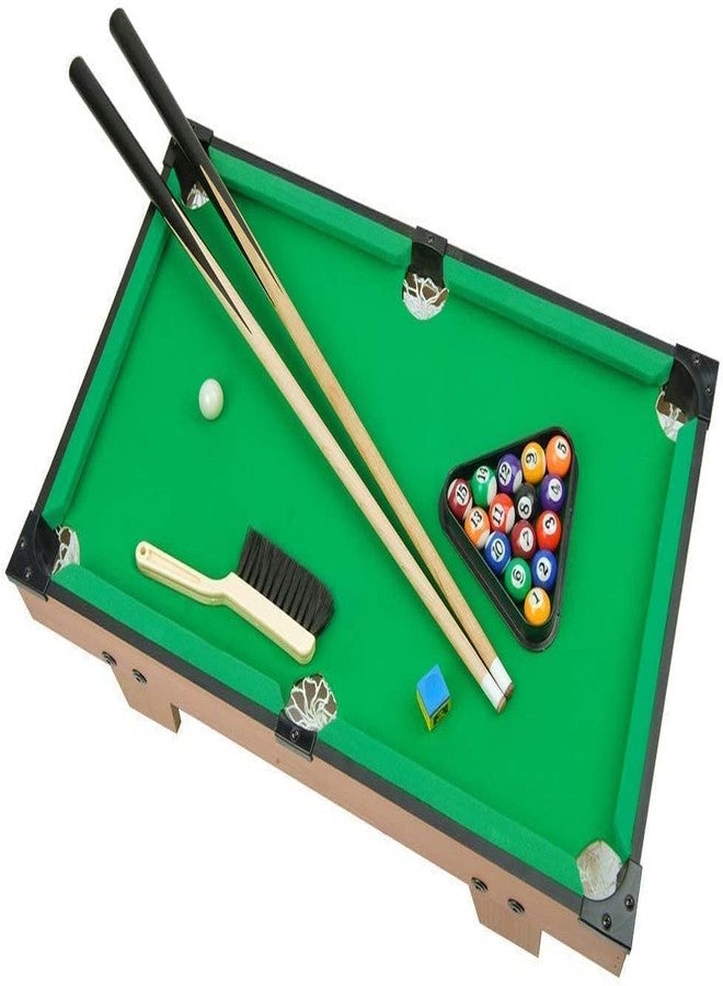 JETRA Tabletop Pool Table with 15 Colored Balls- 1 cue Ball- 2 Pool Sticks- 1 Cube of Chalk, and Triangle for Kids | Indoor Games/Toy (Brush not a Included) - Image 1