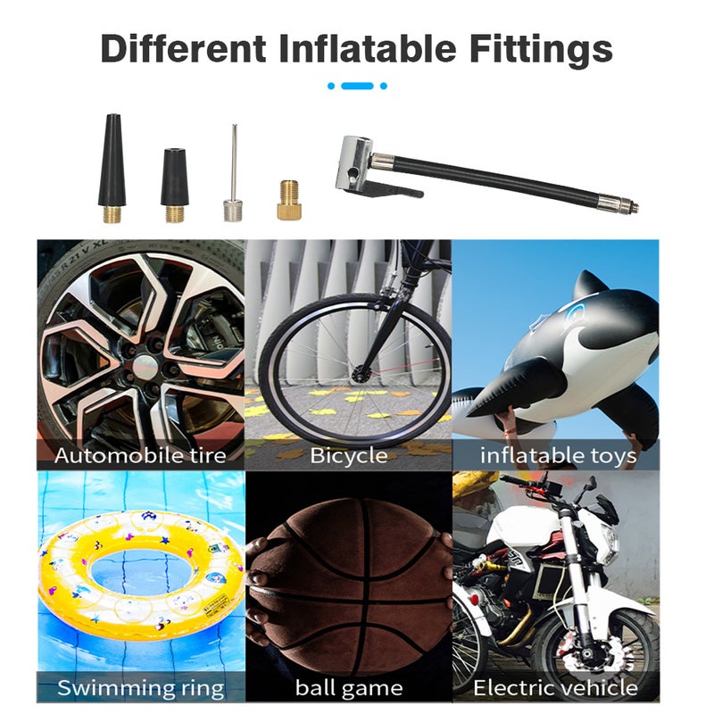 Portable Tire Air Pump with LED Digital Screen 150 PSI Wireless Rechargeable Air Compressor 12V Tire Inflator with Preset Pressure Auto Stop Emergency LED Light Multifunction Air Pump for Car Motorbike Bicycle Basketball Inflatables - Image 3