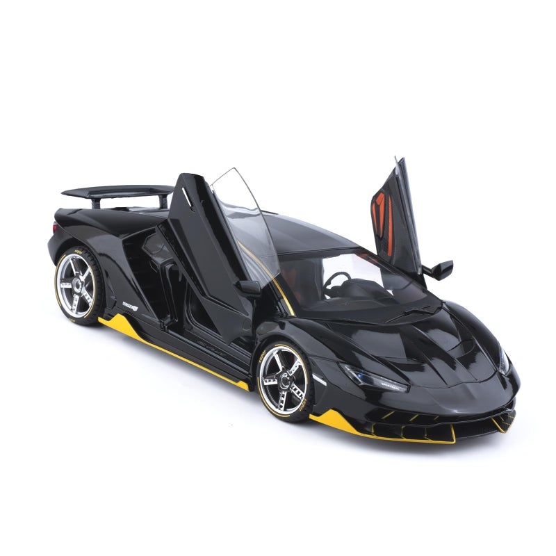 FRJV Toy Cars 118 Diecast Cars LP770 Metal Sports Car Model Car KitsCarros De Coleccion for Adults and KidsPull Back Cars with Lights and SoundsBig Toy Cars for Boys Age 47Black - Image 3