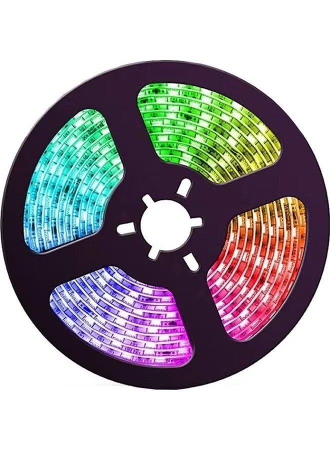 ج ت س آ ل شريط إضاءة LED RGB بطول 5 أمتار لشاشات الألعاب وأجهزة التلفزيون - مجموعة إضاءة خلفية يتم التحكم فيها عن بُعد مع مزامنة الموسيقى وألوان وأوضاع إضاءة قابلة للتعديل - إضاءة مزاجية لإعدادات الكمبيوتر أو المكتب أو غرفة الترفيه - Image 4