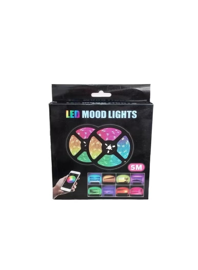 ج ت س آ ل شريط إضاءة LED RGB بطول 5 أمتار لشاشات الألعاب وأجهزة التلفزيون - مجموعة إضاءة خلفية يتم التحكم فيها عن بُعد مع مزامنة الموسيقى وألوان وأوضاع إضاءة قابلة للتعديل - إضاءة مزاجية لإعدادات الكمبيوتر أو المكتب أو غرفة الترفيه - Image 5