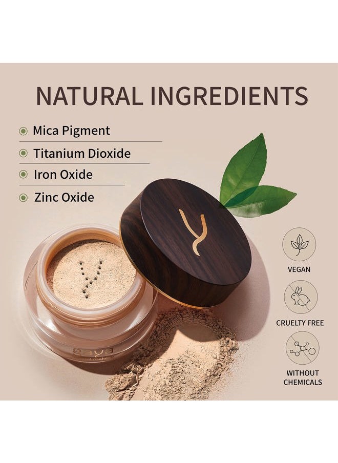 Gaya Cosmetics - Vegan Mineral Powder Foundation Light to Full Coverage, Natural Foundation for Natural-Looking, Mica Mineral Foundation, Cruelty Free, No Chemicals by Gaya Cosmetics (MF6) - Image 1