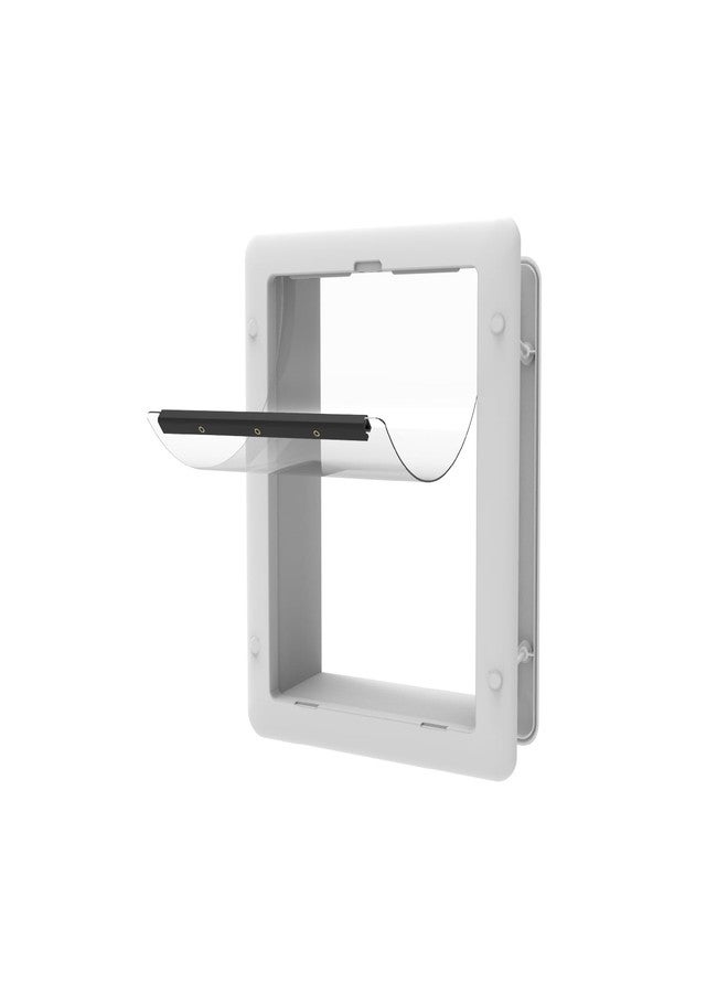 Hakuna Pets Essential Pet Door for Screens, Doors and Walls up to 2.17" Thick, for Dogs and Cats up to 11 lbs, Small, White - Image 1