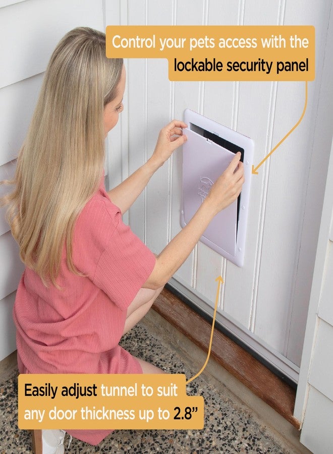Hakuna Pets Essential Pet Door for Screens, Doors and Walls up to 2.17" Thick, for Dogs and Cats up to 11 lbs, Small, White - Image 4