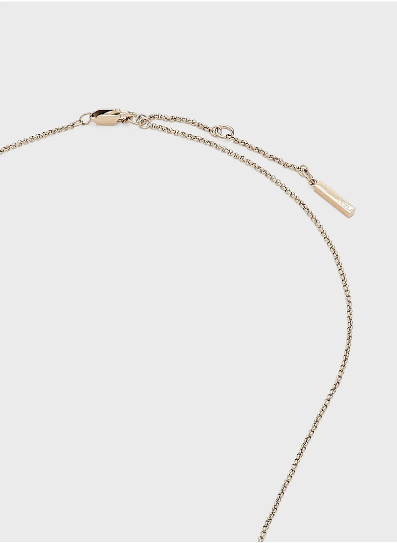 CALVIN KLEIN Ionic Plated Carnation Gold Steel With Crystal Necklace