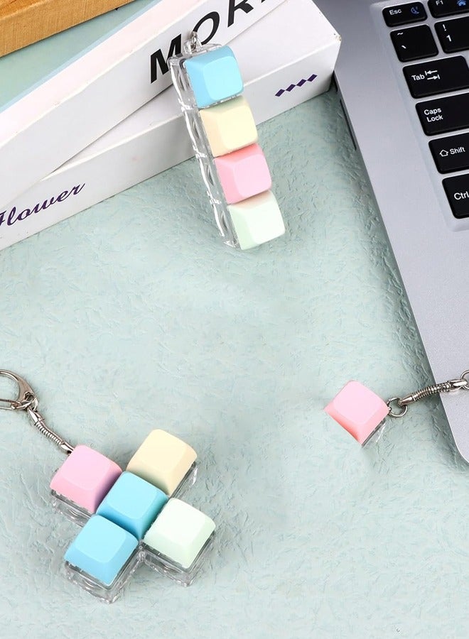 4 Pcs Decompression Toys Keyboard Clicker Toy Keyboard Cube Toy Mechanical Key Toy Keyboard Button Stress Relief for Adult Gifts to Relief Pass Time - Image 4