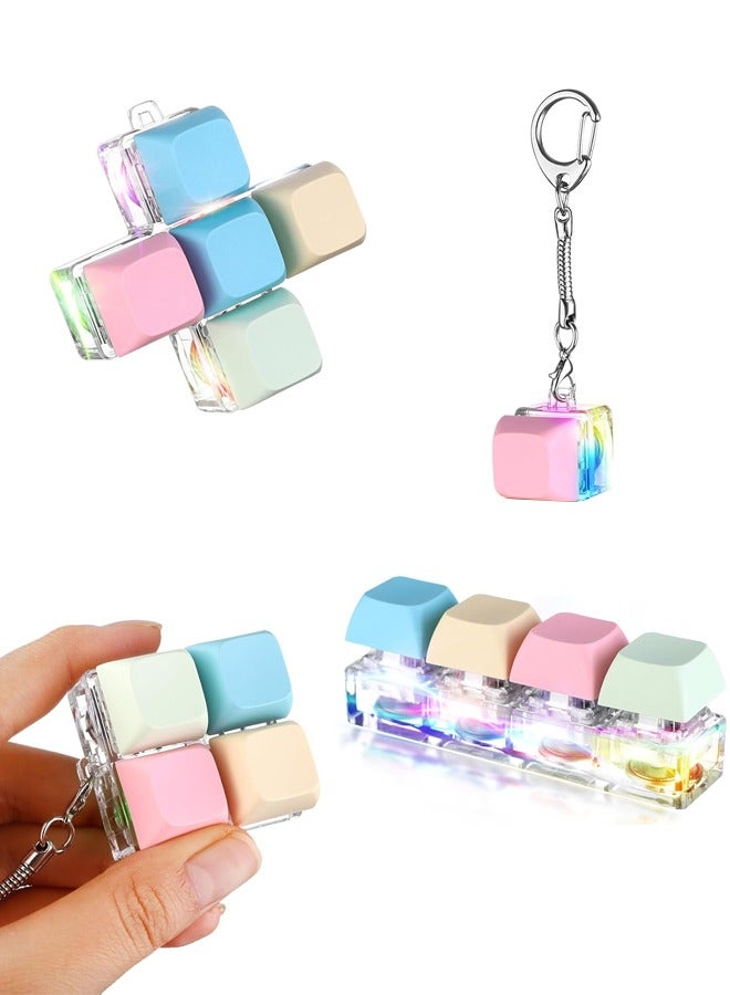 4 Pcs Decompression Toys Keyboard Clicker Toy Keyboard Cube Toy Mechanical Key Toy Keyboard Button Stress Relief for Adult Gifts to Relief Pass Time - Image 3