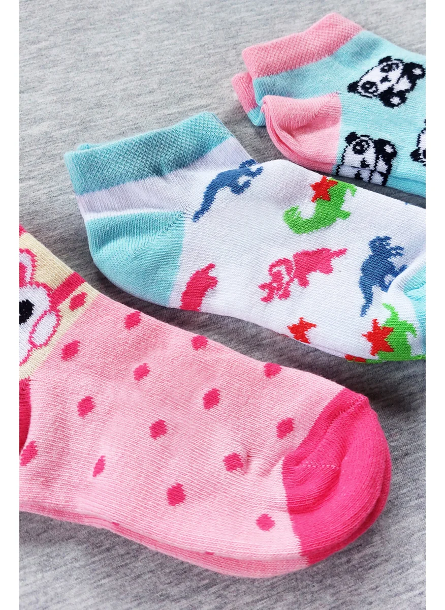 Sensu Girls' Booties Cotton Socks 6 Pack Assorted Colors - CRP2170