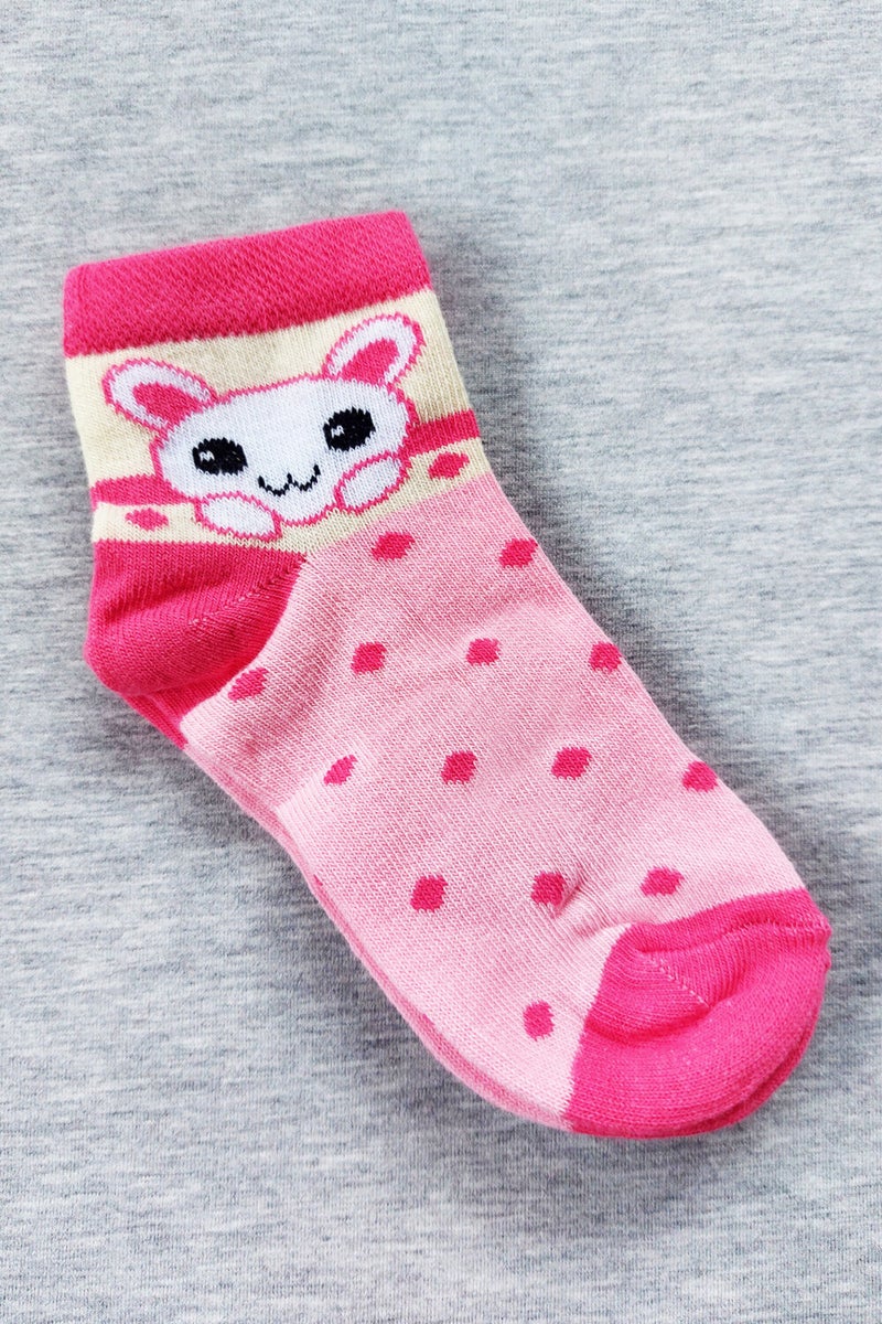 Sensu Girls' Booties Cotton Socks 6 Pack Assorted Colors - CRP2170  - Image 4