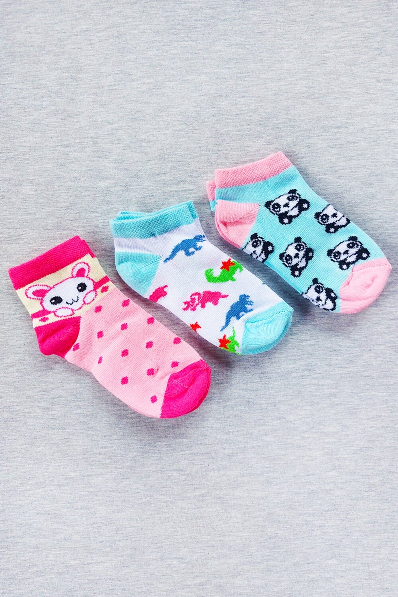 Sensu Girls' Booties Cotton Socks 6 Pack Assorted Colors - CRP2170  - Image 5