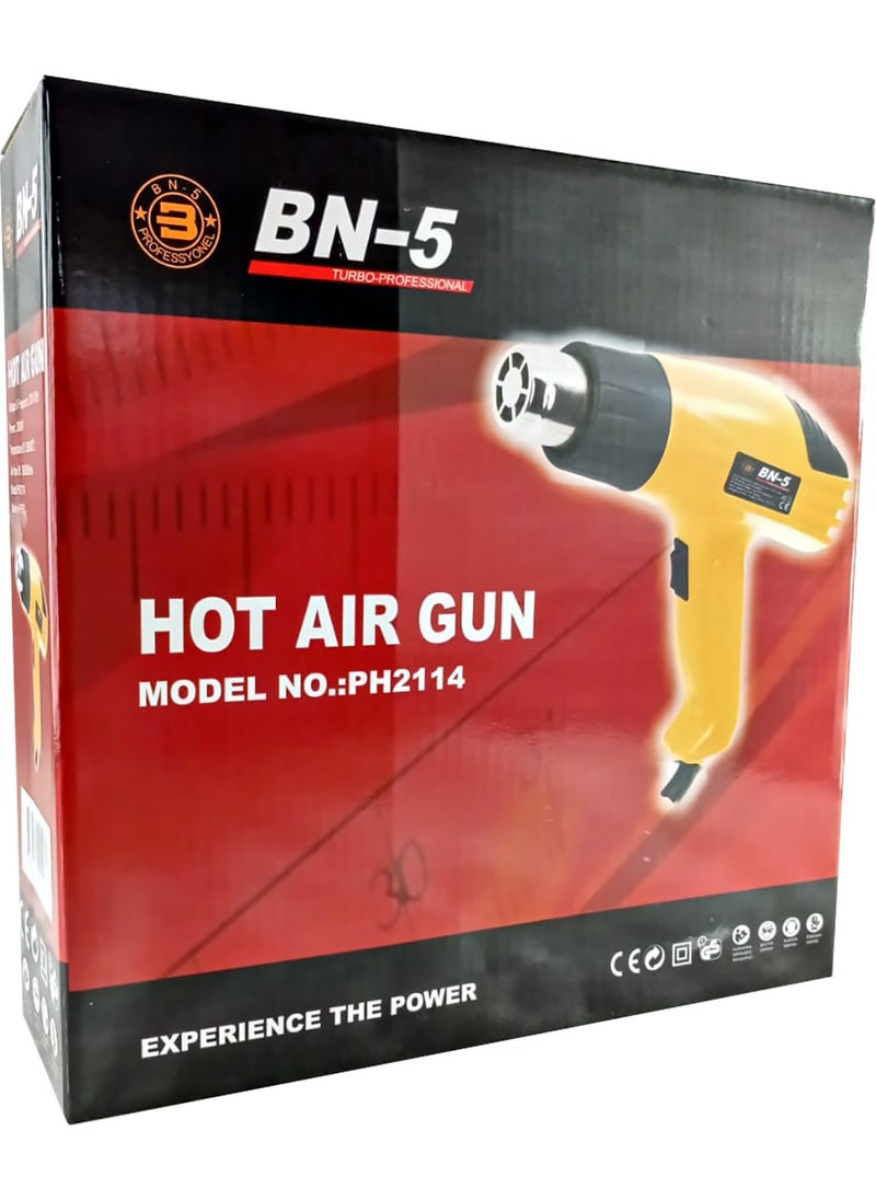 BN-5 2000 W Gradual Hot Air Gun + 4 Types of Tips and Gloves  - Image 5