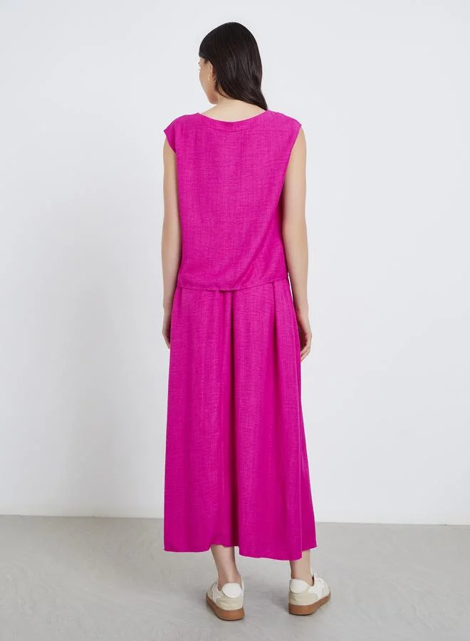تايك تو Take Two Floral Embroidered Top and Maxi Skirt Co-Ords