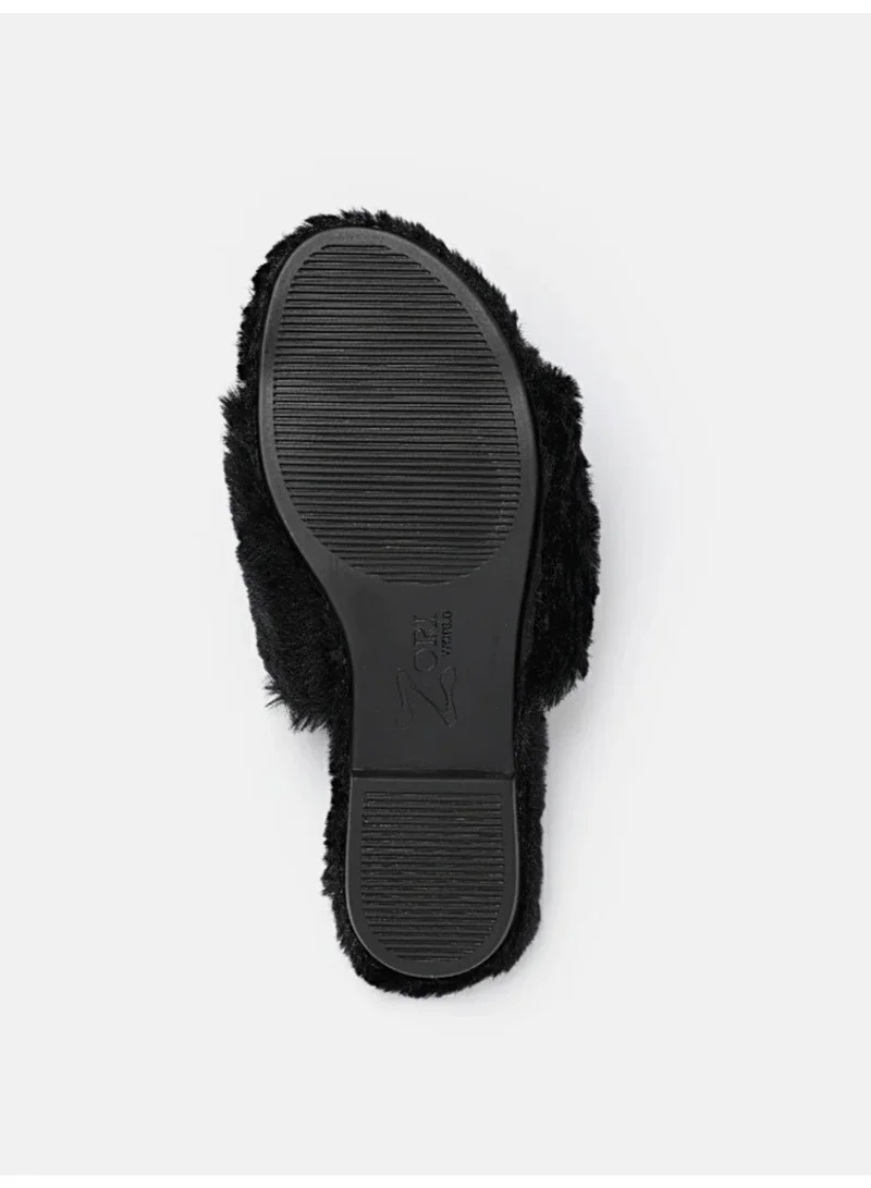 ZORIWORLD  Buttereye Chic Indoor Slipper Slides Soft Vegan Fur & Lightweight Cushioned Sole Hand-Beaded Design for Women | Best Price UAE