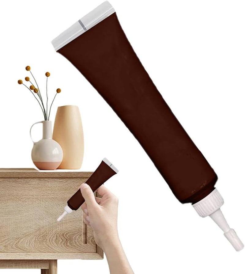 Dark Brown Hardwood Repair Compound Furniture Restoration Gel Floor Imperfection Cover - Image 2