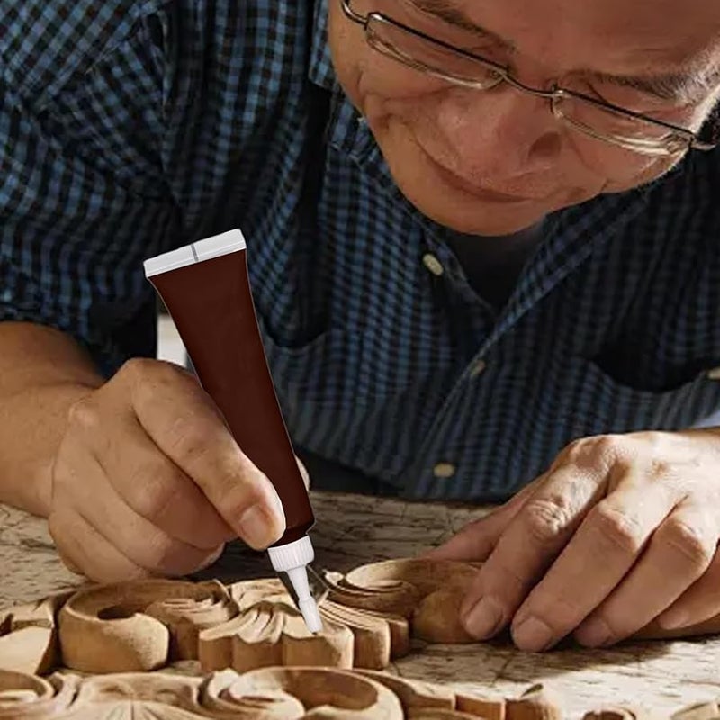 Dark Brown Hardwood Repair Compound Furniture Restoration Gel Floor Imperfection Cover - Image 3