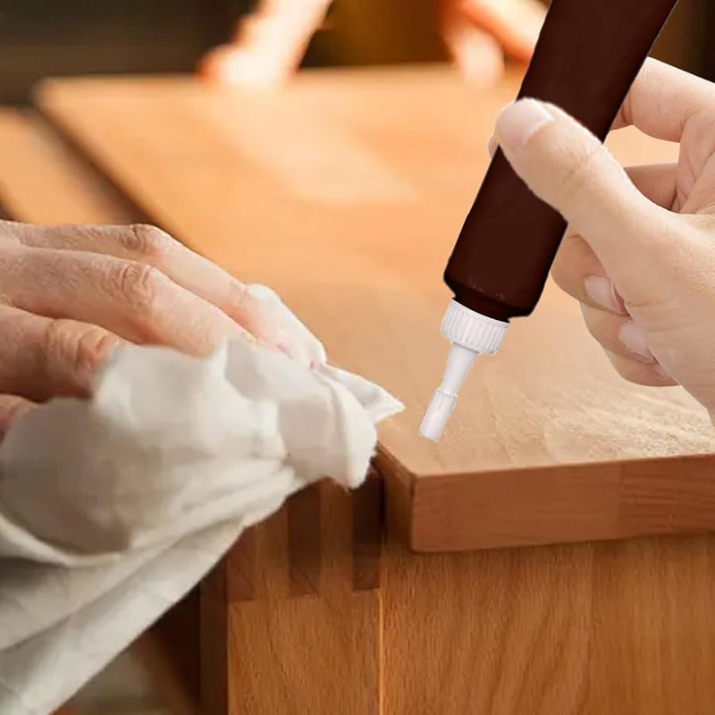 Dark Brown Hardwood Repair Compound Furniture Restoration Gel Floor Imperfection Cover - Image 4
