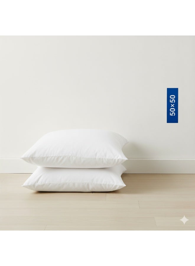 Harmony Home Luxury Cushion Filler, Decorative Pillow Inserts (Pack of 4, White) - Square Indoor Bed and Couch Pillows - Hollowfibre Cushion Fillers (Pack of 4, 50 x 50 cm) - Image 4