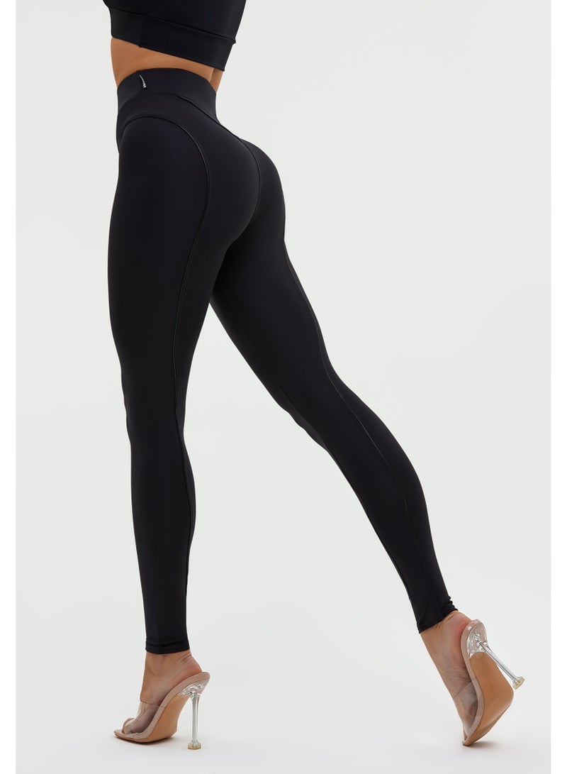 Bona Fide Premium High Waisted Leggings for Women – Tummy Control Leggings with Lace-Up Design - Image 1
