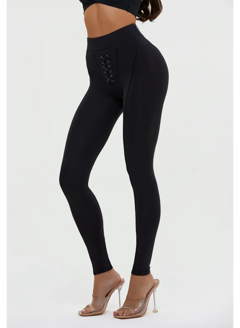 Bona Fide XXX Leggins Black Xxx Leggins High Waist Tummy Control Gym Leggings for Women for Women | Best Price UAE