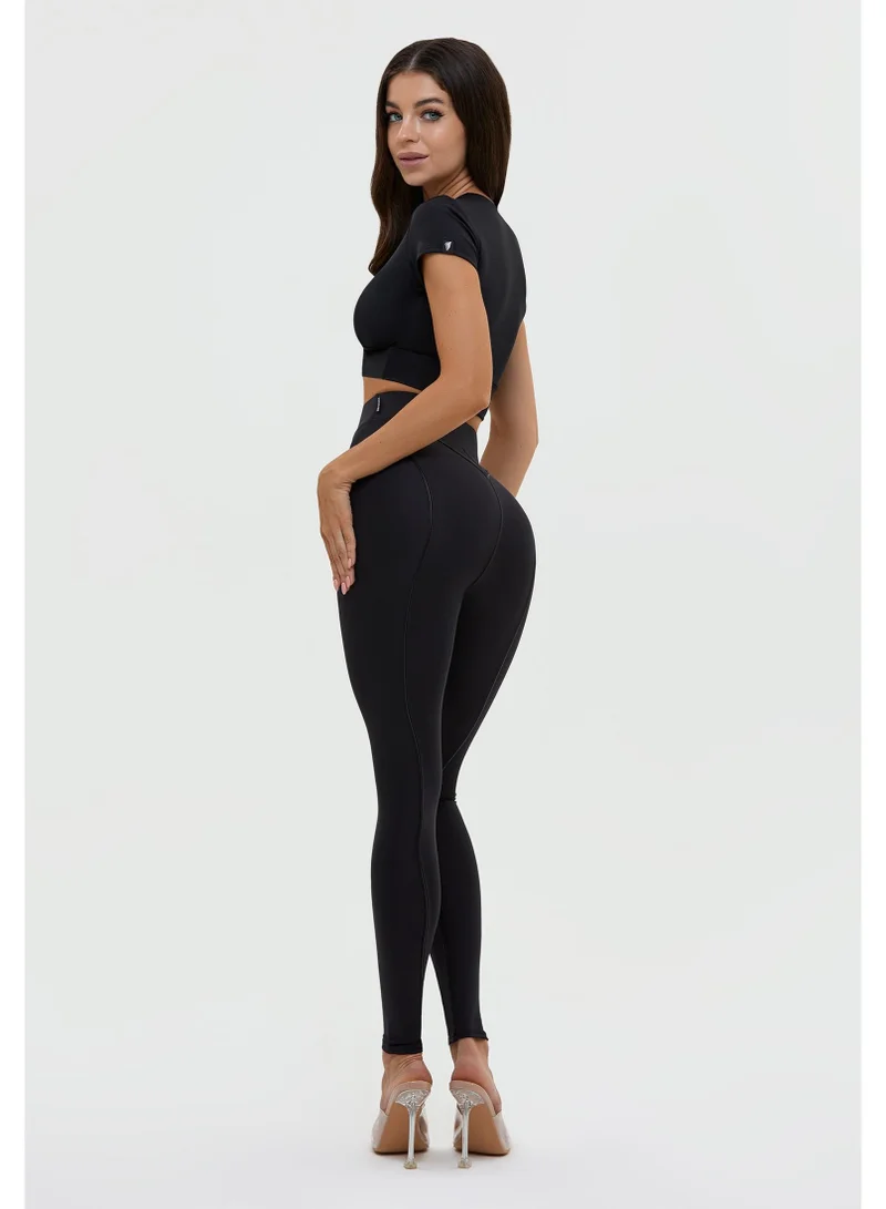 Bona Fide XXX Leggins Black Xxx Leggins High Waist Tummy Control Gym Leggings for Women for Women | Best Price UAE