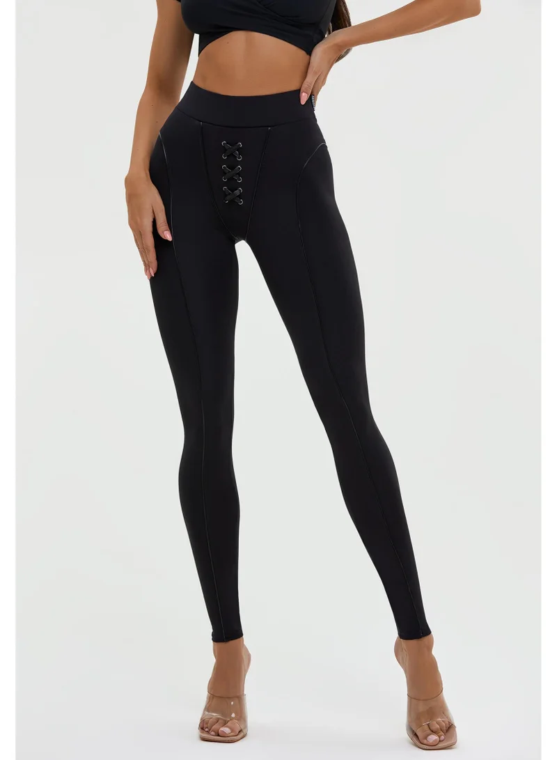 Bona Fide XXX Leggins Black Xxx Leggins High Waist Tummy Control Gym Leggings for Women for Women | Best Price UAE