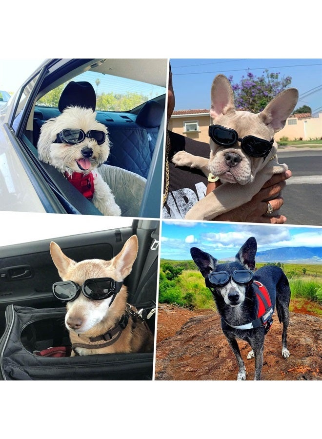 PETLESO Dog Sunglasses Small Breed, UV Protection Small Dog Goggles, Wind Dust Proof Small Goggles with Adjustable Straps, Black - Image 5