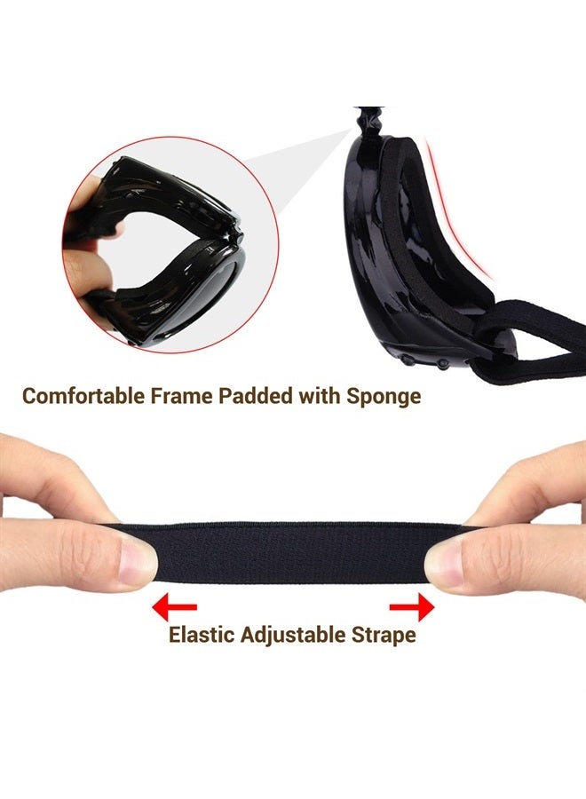 PETLESO Dog Sunglasses Small Breed, UV Protection Small Dog Goggles, Wind Dust Proof Small Goggles with Adjustable Straps, Black - Image 4