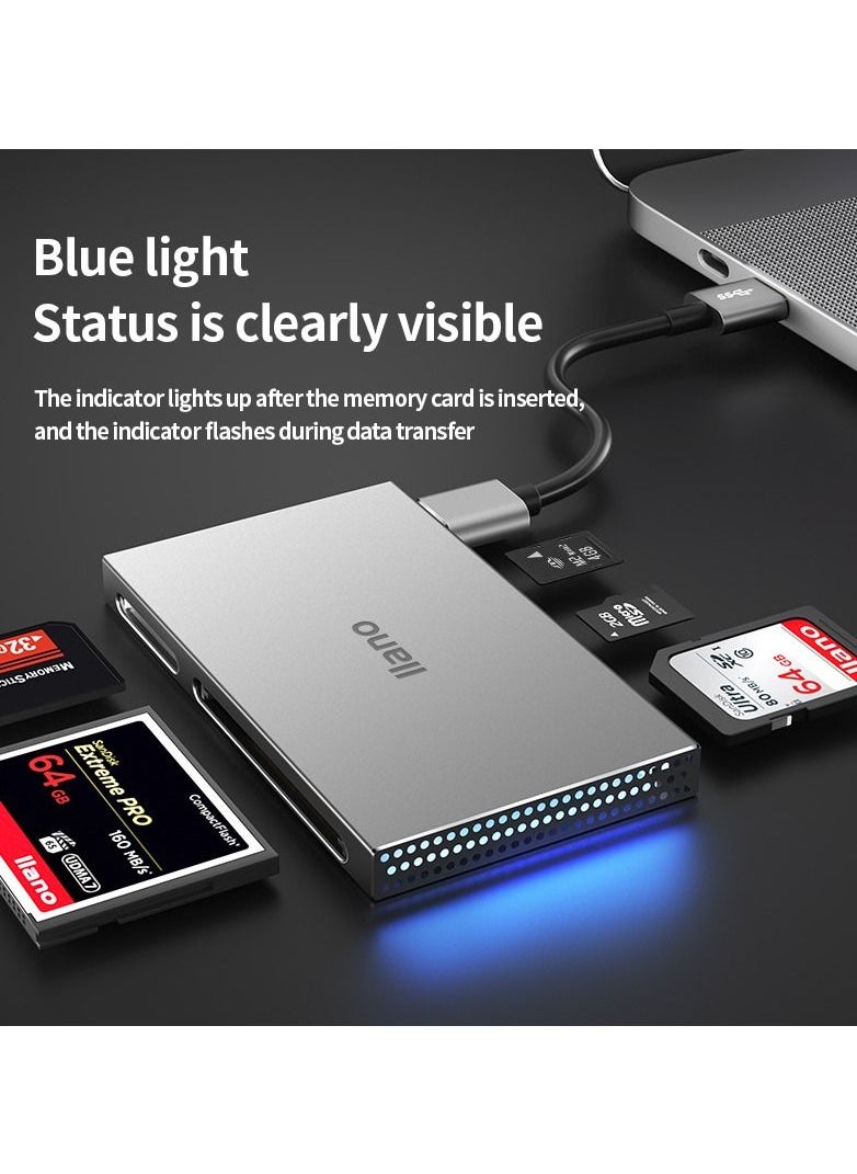 llano - USB 3.0 Card Reader Portable High-Speed 5Gbps 5-IN-1 SD, TF, CF, MS, M2 Memory Card Adapter For Laptop, iPad, PC - Image 1