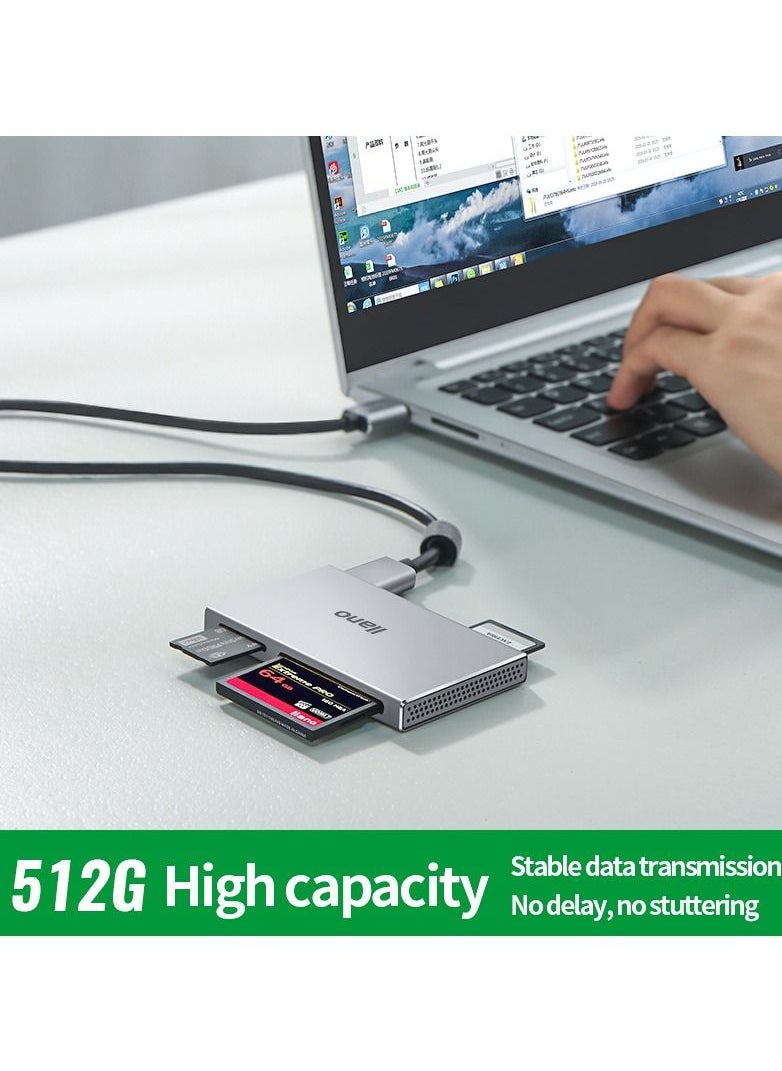 llano - USB 3.0 Card Reader Portable High-Speed 5Gbps 5-IN-1 SD, TF, CF, MS, M2 Memory Card Adapter For Laptop, iPad, PC - Image 1