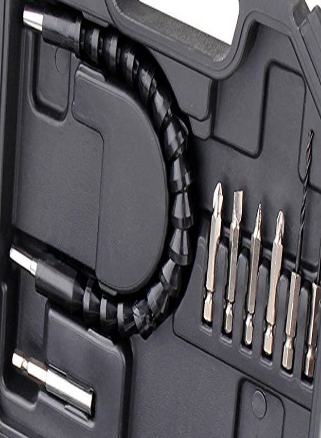 Apollo Tools Lightweight Cordless Screwdriver Set Includes Rechargeable 3.6 Volt Li-ion Screwdriver and 45 Piece Accessory Set in Black Carrying Case - Red - DT4944 - Image 3