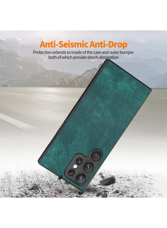 ENKAY Case For Smausng Galaxy S23 Ultra 5G Retro Leather Skin PC Phone Case with Soft PET Film - Image 5