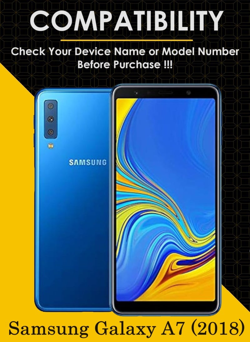 AINA قطعتان من واقي الشاشة الزجاجي المقوى 5D المصمم لهاتف Samsung Galaxy A7 (2018) مع تغطية كاملة للشاشة من الحافة إلى الحافة وخالية من الفقاعات - Image 3