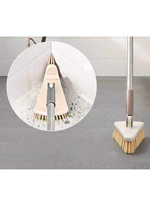 Long Handled Triangular Head Floor Brush for Deep Cleaning - Ideal for Crevices and Blankets