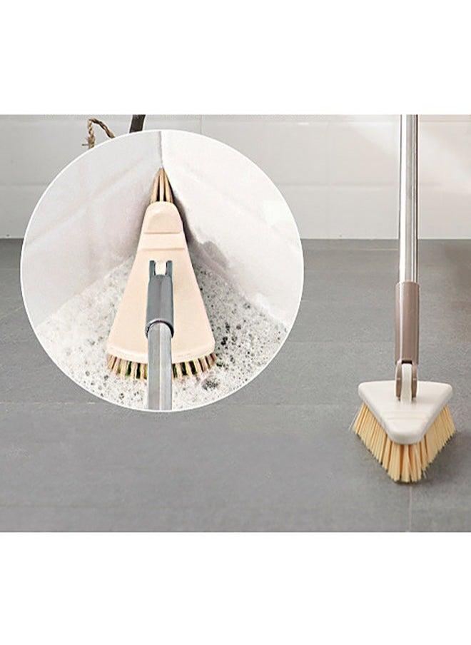 Long Handled Triangular Head Floor Brush for Deep Cleaning - Ideal for Crevices and Blankets