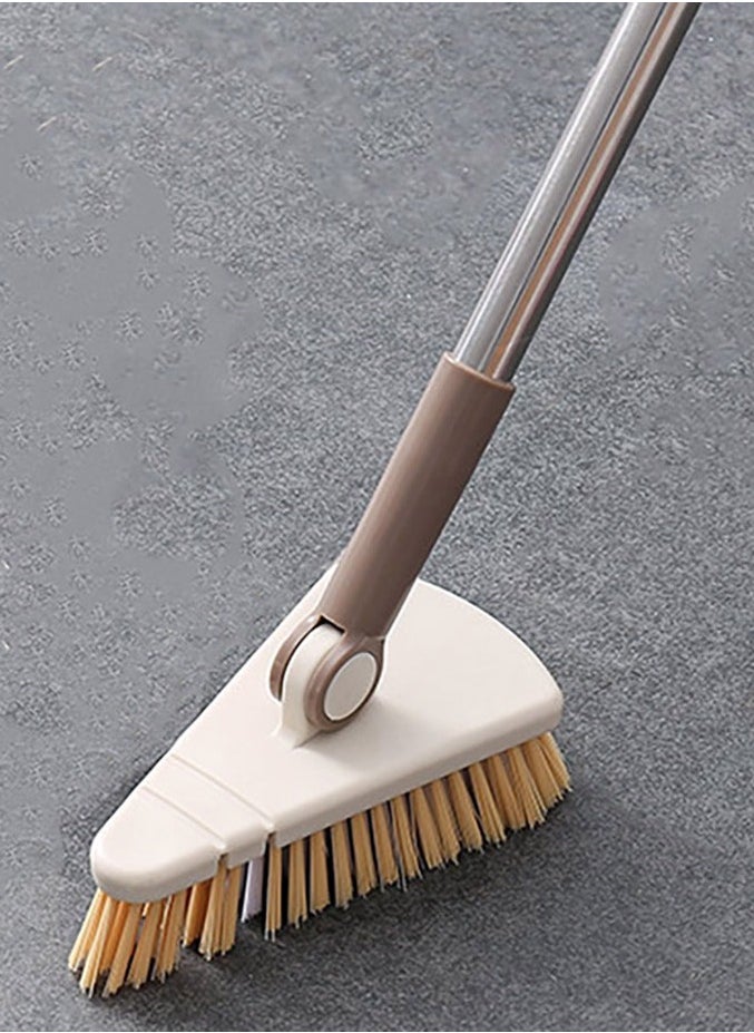 Long Handled Triangular Head Floor Brush for Deep Cleaning - Ideal for Crevices and Blankets