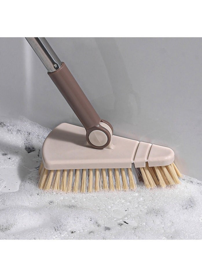 Long Handled Triangular Head Floor Brush for Deep Cleaning - Ideal for Crevices and Blankets