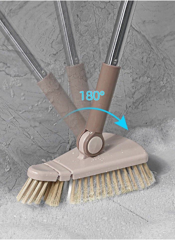 Long Handled Triangular Head Floor Brush for Deep Cleaning - Ideal for Crevices and Blankets