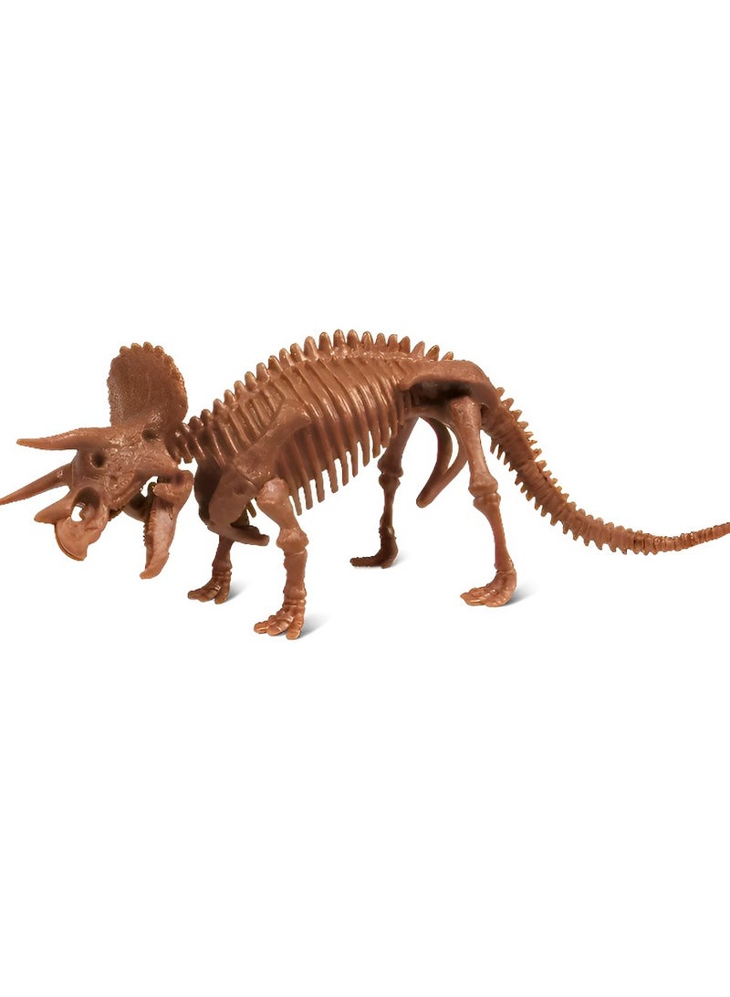Skeleton Set 3D Fossil (Triceratops Skeleton Model) High-Quality Educational Realistic and Science Kits Excavation Toys for Kids Museum Quality Replica Fun and Amazing Gift