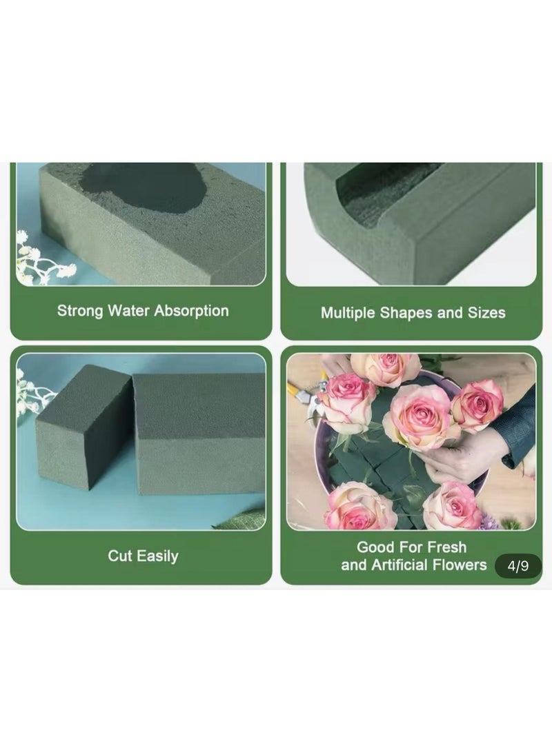 KRONFOL A Set of 5 High-Density Green Foam Floral Bricks, 11*7.5*4cm/4.33*2.95*1.57inch Rectangular Green Floral Foam Blocks, Ideal for Flower Shops And Arrangements, Perfect for Bouquets And Floral Decorations for Birthdays, Weddings, And Parties, Flower - Image 4