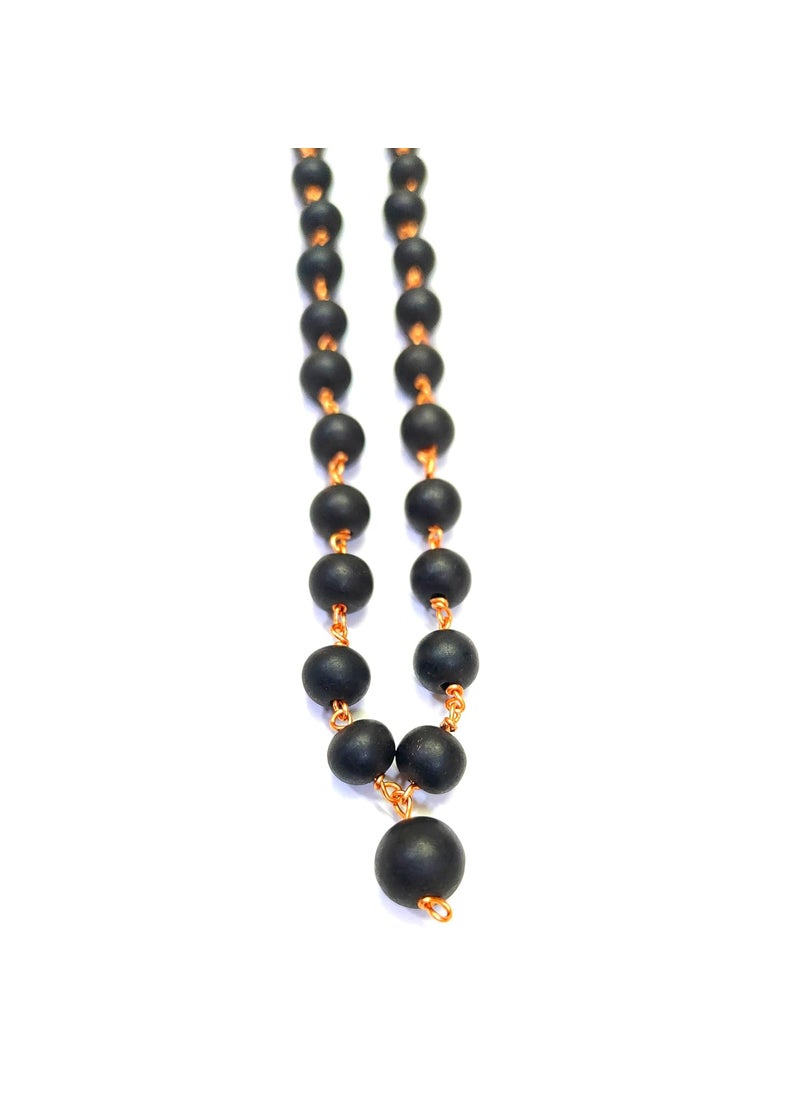 anciently Anciently Karungali Malai Copper Original 8mm | Karungali Malai Copper 8mm 54 Beads, Ebony Wood, 1 Piece  - Image 3