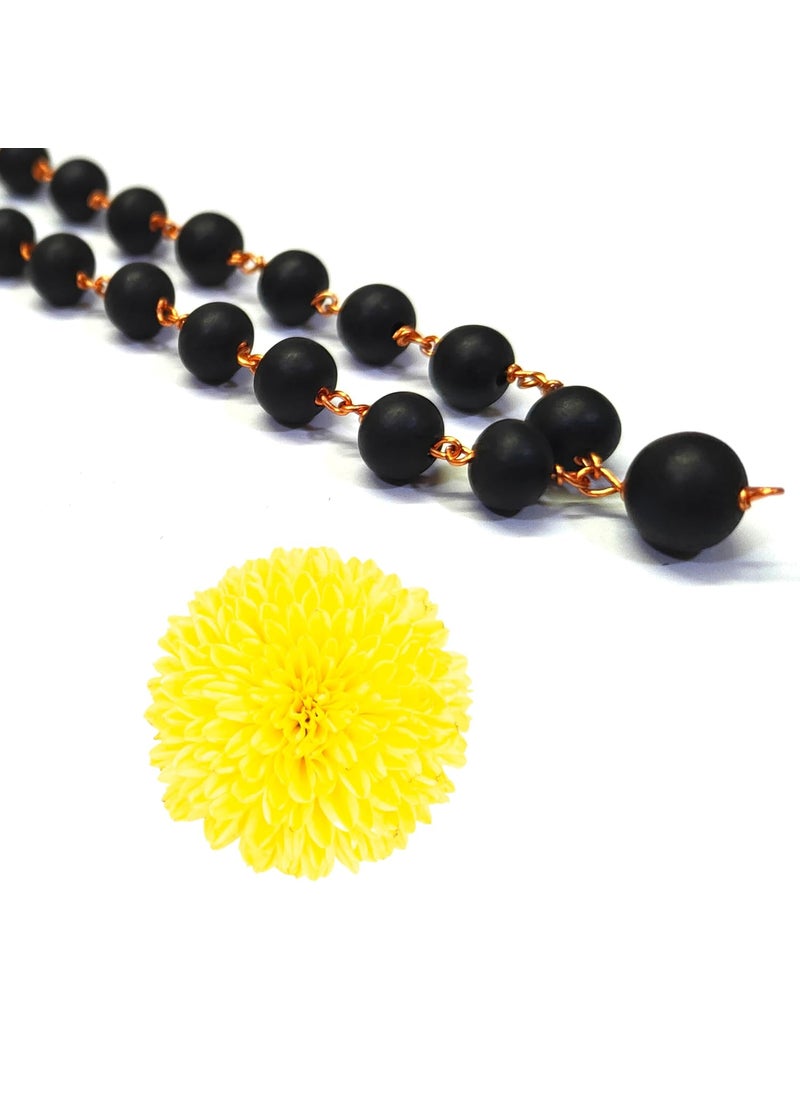 anciently Anciently Karungali Malai Copper Original 8mm | Karungali Malai Copper 8mm 54 Beads, Ebony Wood, 1 Piece  - Image 4