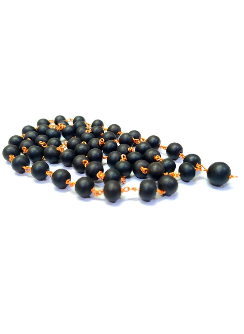 anciently Anciently Karungali Malai Copper Original 8mm | Karungali Malai Copper 8mm 54 Beads, Ebony Wood, 1 Piece  - Image 2