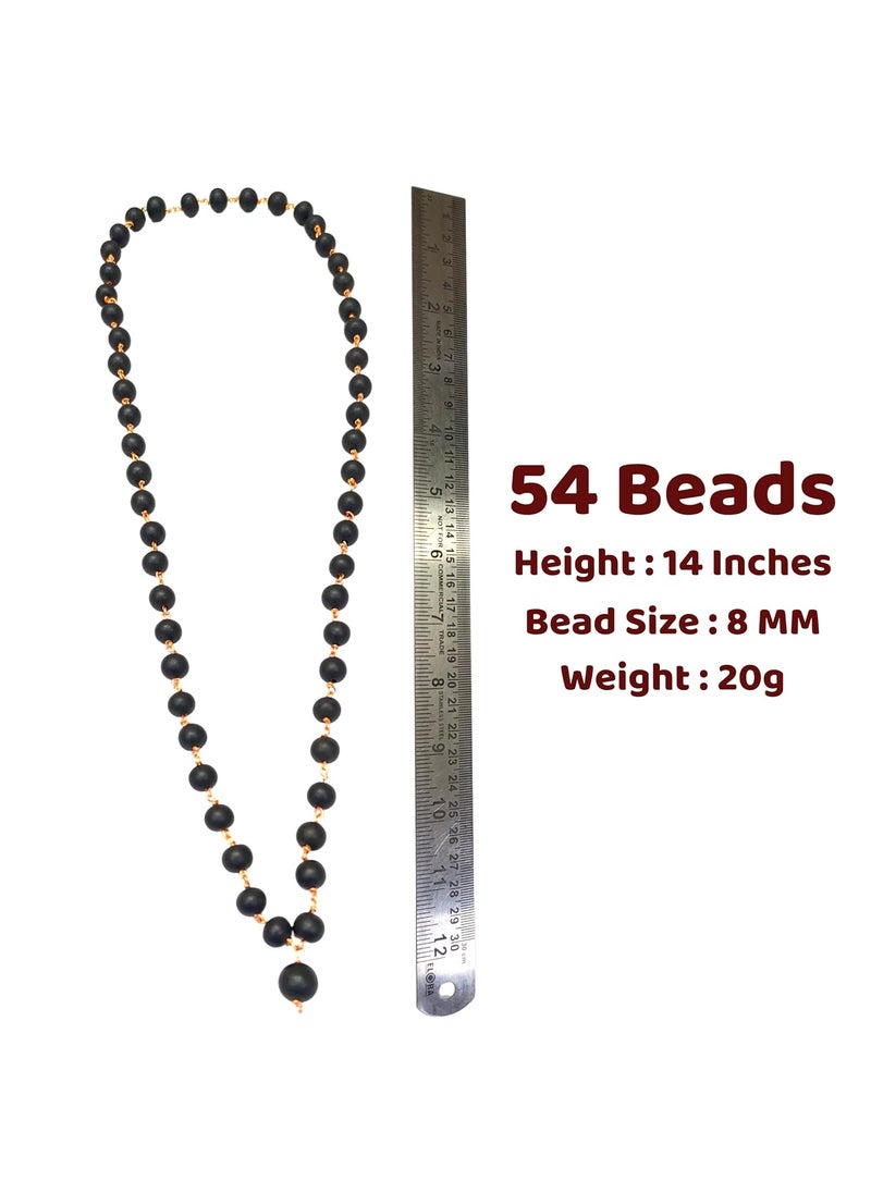 anciently Anciently Karungali Malai Copper Original 8mm | Karungali Malai Copper 8mm 54 Beads, Ebony Wood, 1 Piece  - Image 5