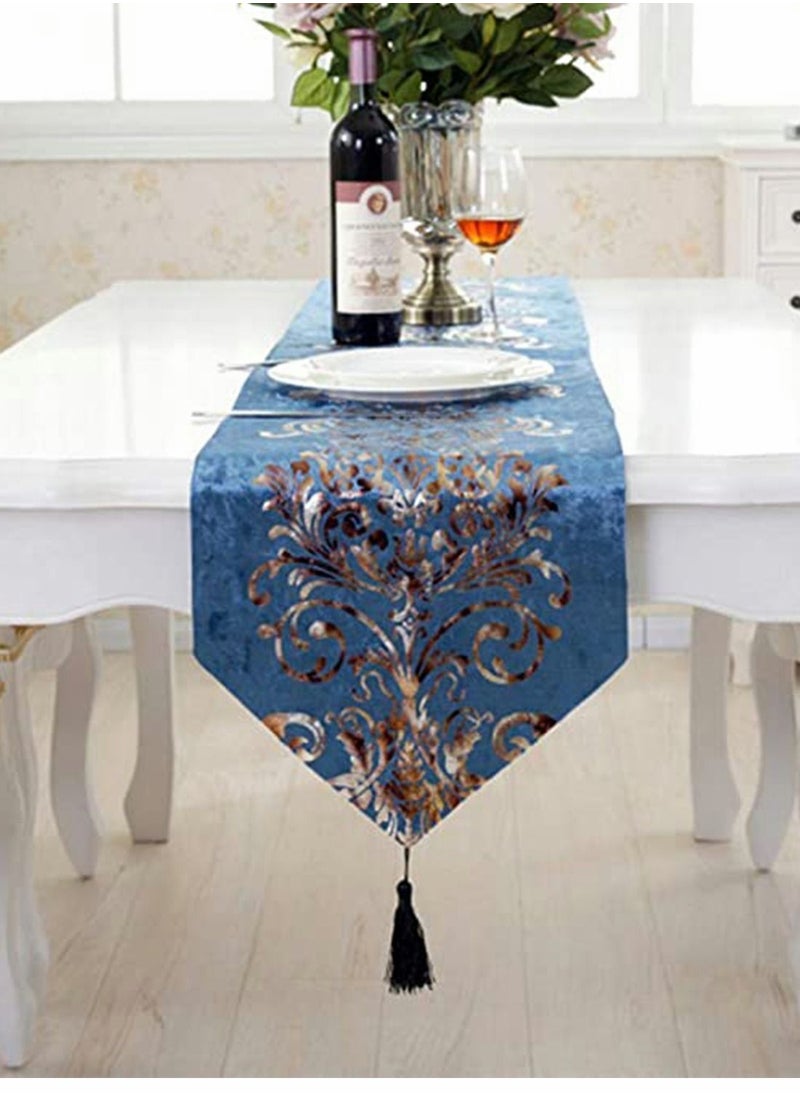Y&D Table runner decor Linen table Autumn Dining Outdoor decoration Solid color 32 x 180 cm(black)  - Image 1